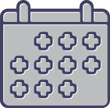  Takvim. Web simgesi vektör illüstrasyonu