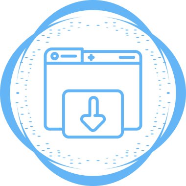 Web arayüzü simgesi ana hat biçiminde indiriliyor