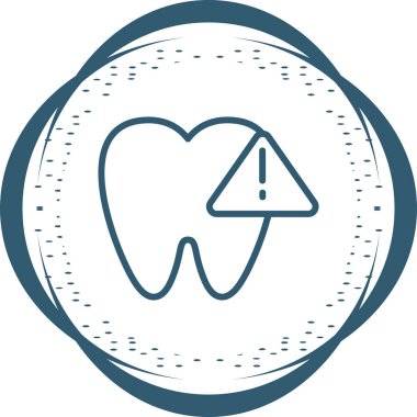 Diş acil durumu. Web simgesi basit illüstrasyon