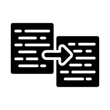 Belge Kopyalama simgesi, vektör illüstrasyonu