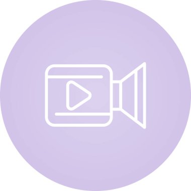 Video kameranın vektör illüstrasyonu