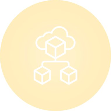 Bulut Altyapı simgesinin vektör çizimi