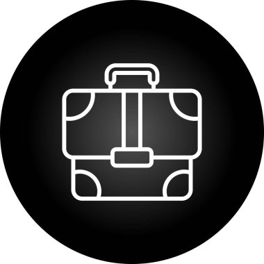 Evrak çantası işareti, portföy düğmesi, çanta veya bavul simgesi. 