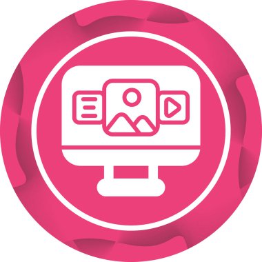 bilgisayar ekranı simgesi, vektör illüstrasyonu basit tasarım