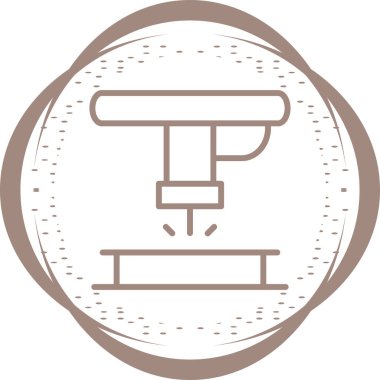 makine simgesi, vektör illüstrasyonu 