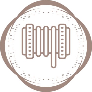 Kablo Roller simgesi, vektör illüstrasyonu