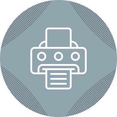 Yazıcı. Web simgesi basit tasarım