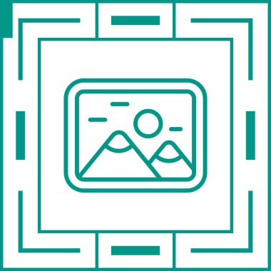 Resim modern simgesinin vektör illüstrasyonu