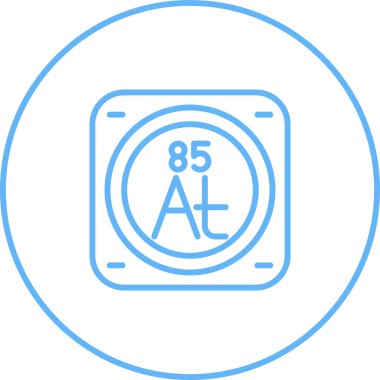 Periyodik tablonun kimyasal elementinin web illüstrasyonu