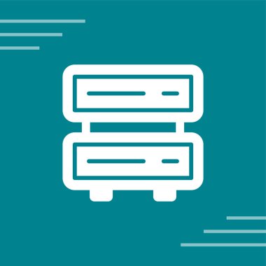Sunucu. Web simgesi basit illüstrasyon 