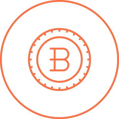 Bitcoin simgesi, vektör illüstrasyonu. Kripto para birimi sembolü 