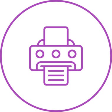 Yazıcı. Web simgesi basit tasarım