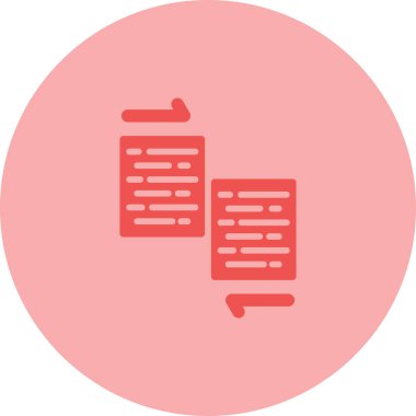 Belge Birleştirme simgesi, vektör illüstrasyonu basit tasarım