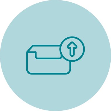  Ok ile giden kutusu. vektör simgesi 