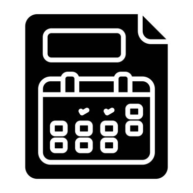 Planlayıcı Web simgesi vektör illüstrasyonu