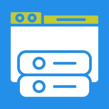 Vektör illüstrasyon simgesi Windows Sunucusu.