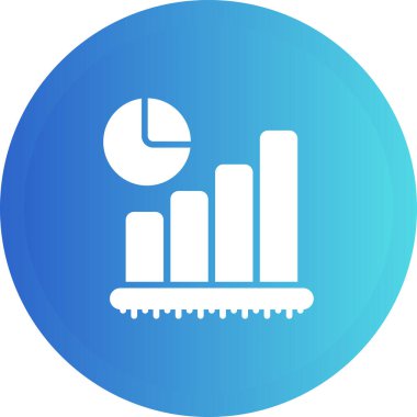 Grafik çubuğu simgesi, vektör illüstrasyonu basit tasarım