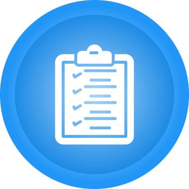 Kontrol listesi simgesinin vektör illüstrasyonu