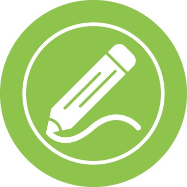 Kalem. Web simgesi basit illüstrasyon 