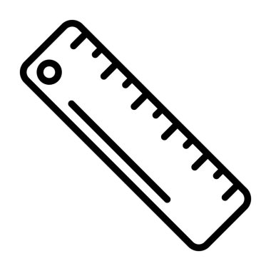 cetvel web simgesi, basit vektör illüstrasyonu