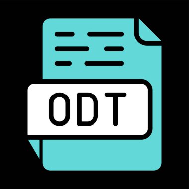 odt dosya biçimi simgesi, vektör illüstrasyonu
