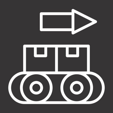  Taşıyıcı simgesi, vektör illüstrasyonu