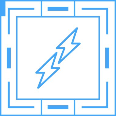 Yıldırım Ağı simgesi, basit vektör illüstrasyonu