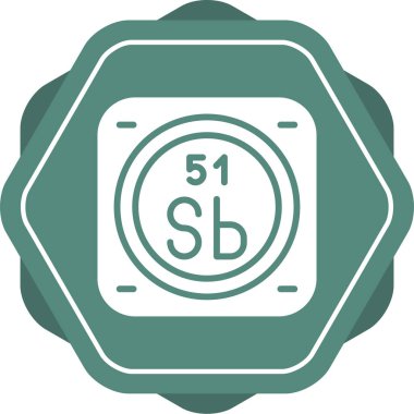 Antimon kimyasal element ağı basit illüstrasyon