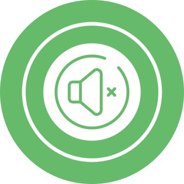 Cilt Dilsiz Çemberi Simgesi, Renkli Vektör İllüstrasyonu