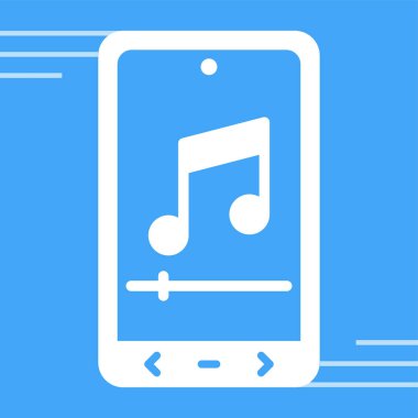 Müzik çalar simgesinin vektör illüstrasyonu