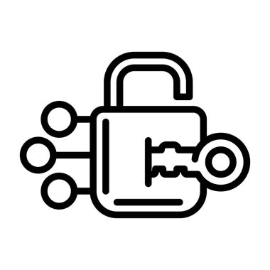 ikon vektör illüstrasyonunu kilitle