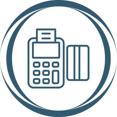 pos terminal ve kredi kartı vektör çizimi 