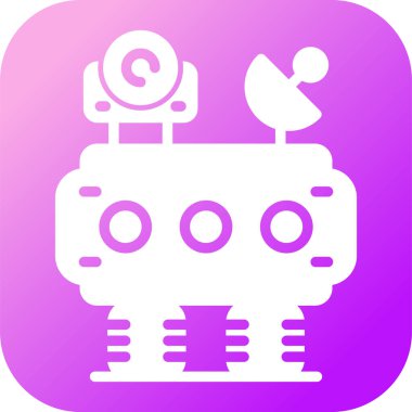 moon rover. Web simgesi basit illüstrasyon