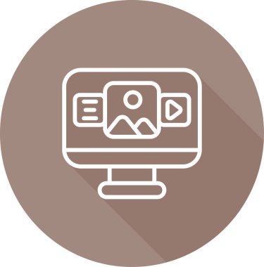 computer screen icon, vector illustration simple design