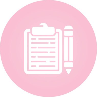 Kalem ikonlu pano. vektör illüstrasyonu 