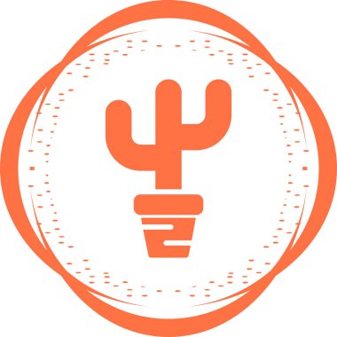 Kaktüs simgesinin vektör illüstrasyonu