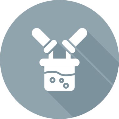 Bilim Deneyi simgesi, vektör illüstrasyonu 