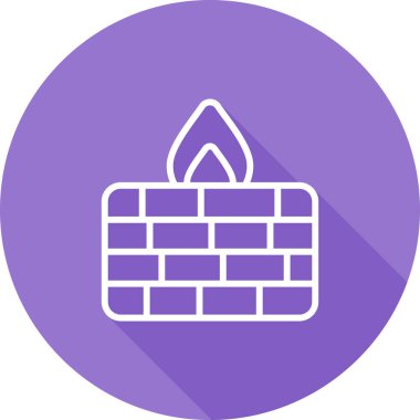 Firewall web simgesinin vektör illüstrasyonu      