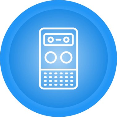 Masaüstü bilgisayar simgesi, vektör illüstrasyonu basit tasarım