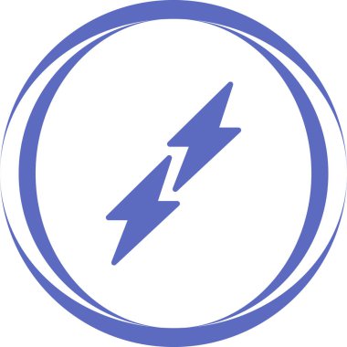 Yıldırım Ağı simgesi, basit vektör illüstrasyonu