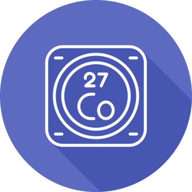 Periyodik tablonun metal kimyasal elementinin web illüstrasyonu