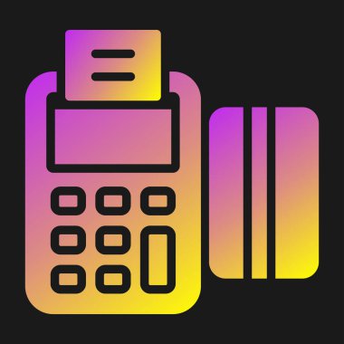 pos terminal ve kredi kartı vektör çizimi 