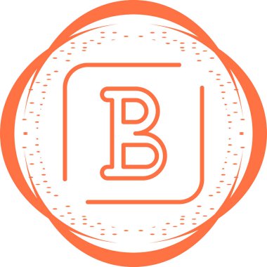 Kalın yazı tipi logo tasarım şablonu çizimi