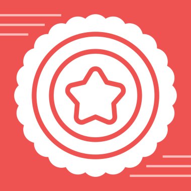 Rozet web simgesi, basit vektör illüstrasyonu