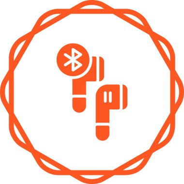 Bluetooth kulaklık simgesi web illüstrasyonuName