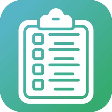 Pano kontrol listesi. Web simgesi basit illüstrasyon