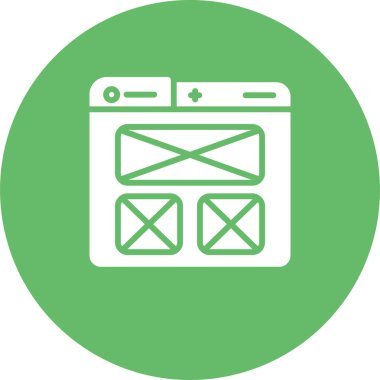 Ui Tasarım simgesi, web sitesi tasarımı ve vektör illüstrasyonu
