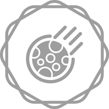 Meteor simgesi. Sosyal medya, uygulama ve web tasarımı için basit vektör sembolü.  