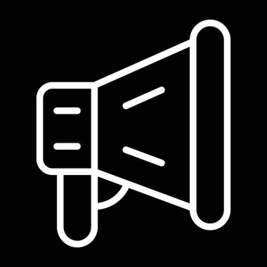 megafon web simgesi, vektör çizim