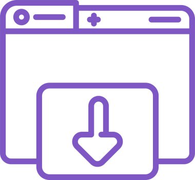 Web arayüzü simgesi ana hat biçiminde indiriliyor